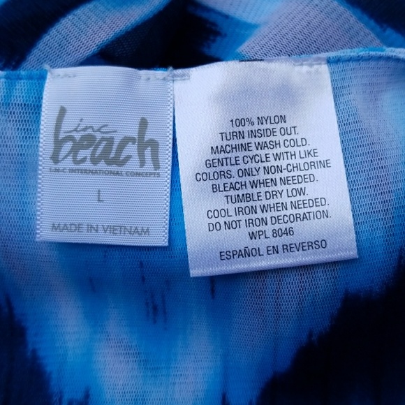 INC Blue and White Sheer Top   NWOT - Picture 8 of 8